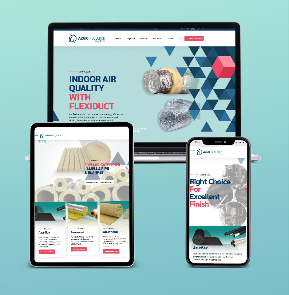 Azur Insulation web tasarım referansı
