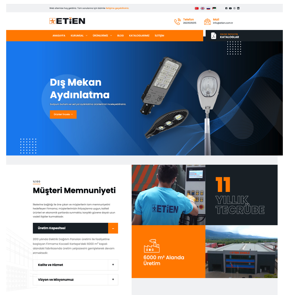 Etien Enerji web tasarım referansı