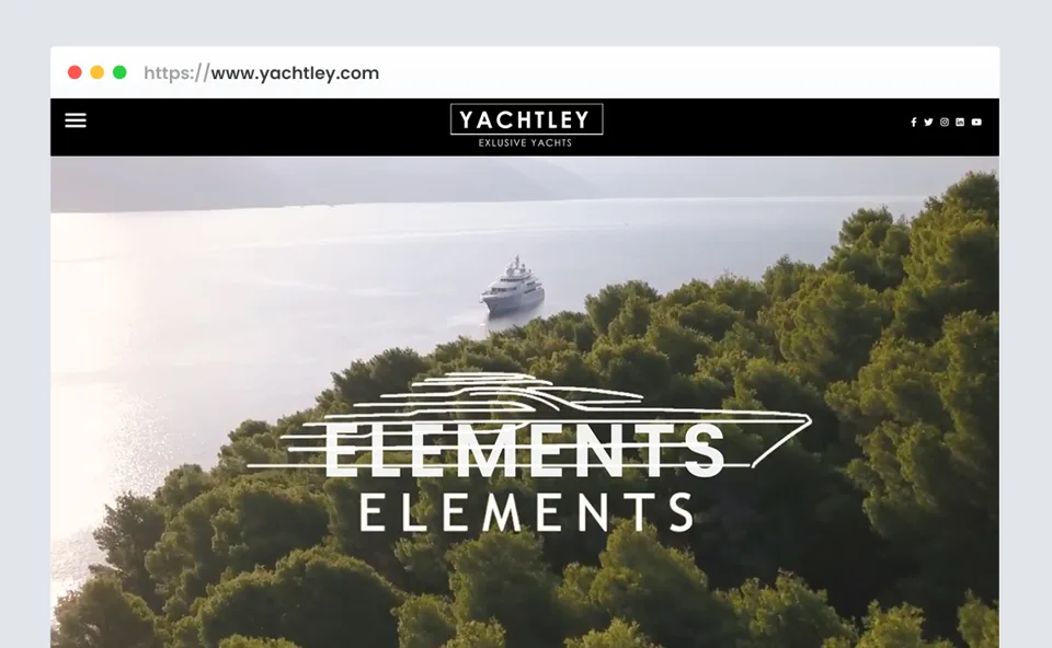 Yachtley web sitesi tasarımı