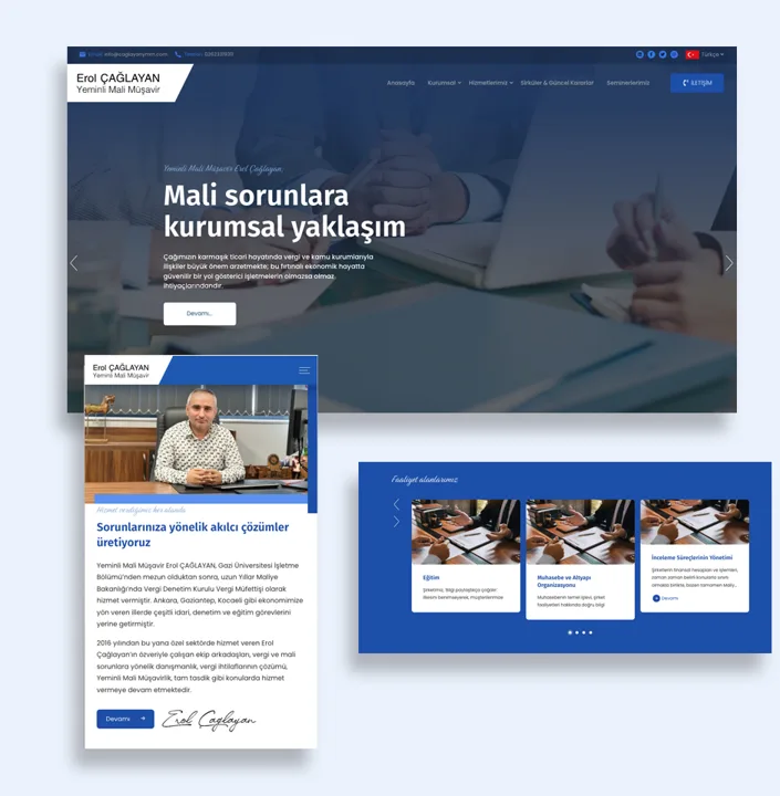 Çağlayan YMM web sitesi tasarımı