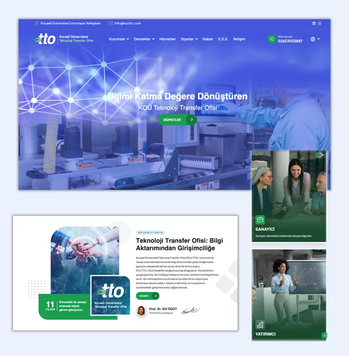 KOÜ TTO web sitesi tasarımı